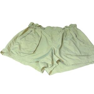Calia Womens Large Journey Collection High Rise Shorts Adjustable Waistband Sage